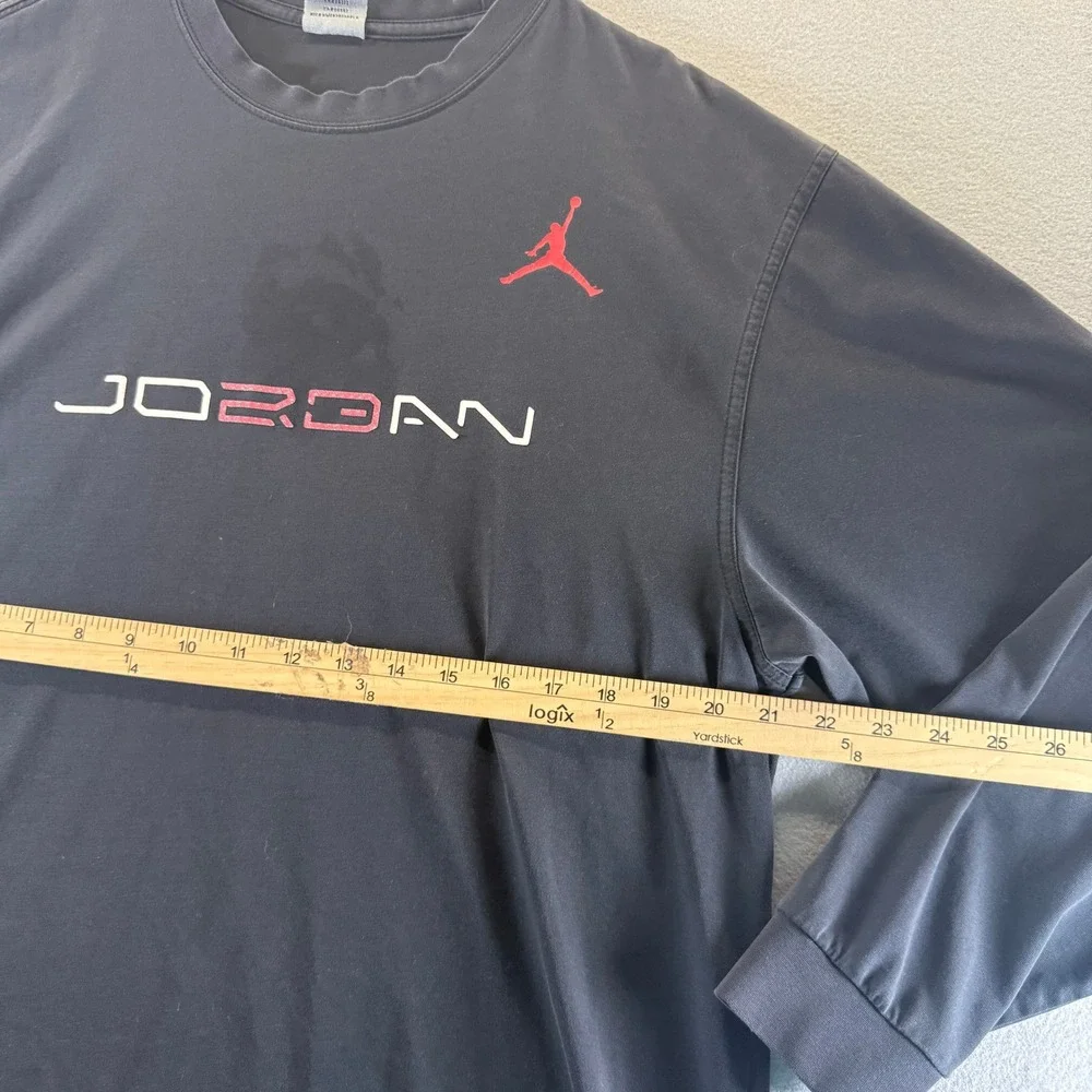 Jordan NikeFIT Long Sleeve Shirt Mens Large Black Jumpman Athletic Tee